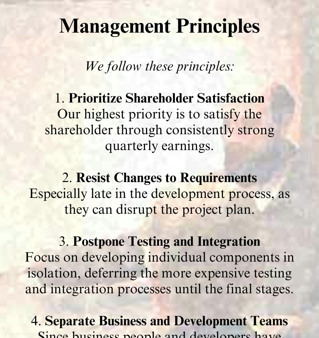 The Manifesto Most Organizations Live By